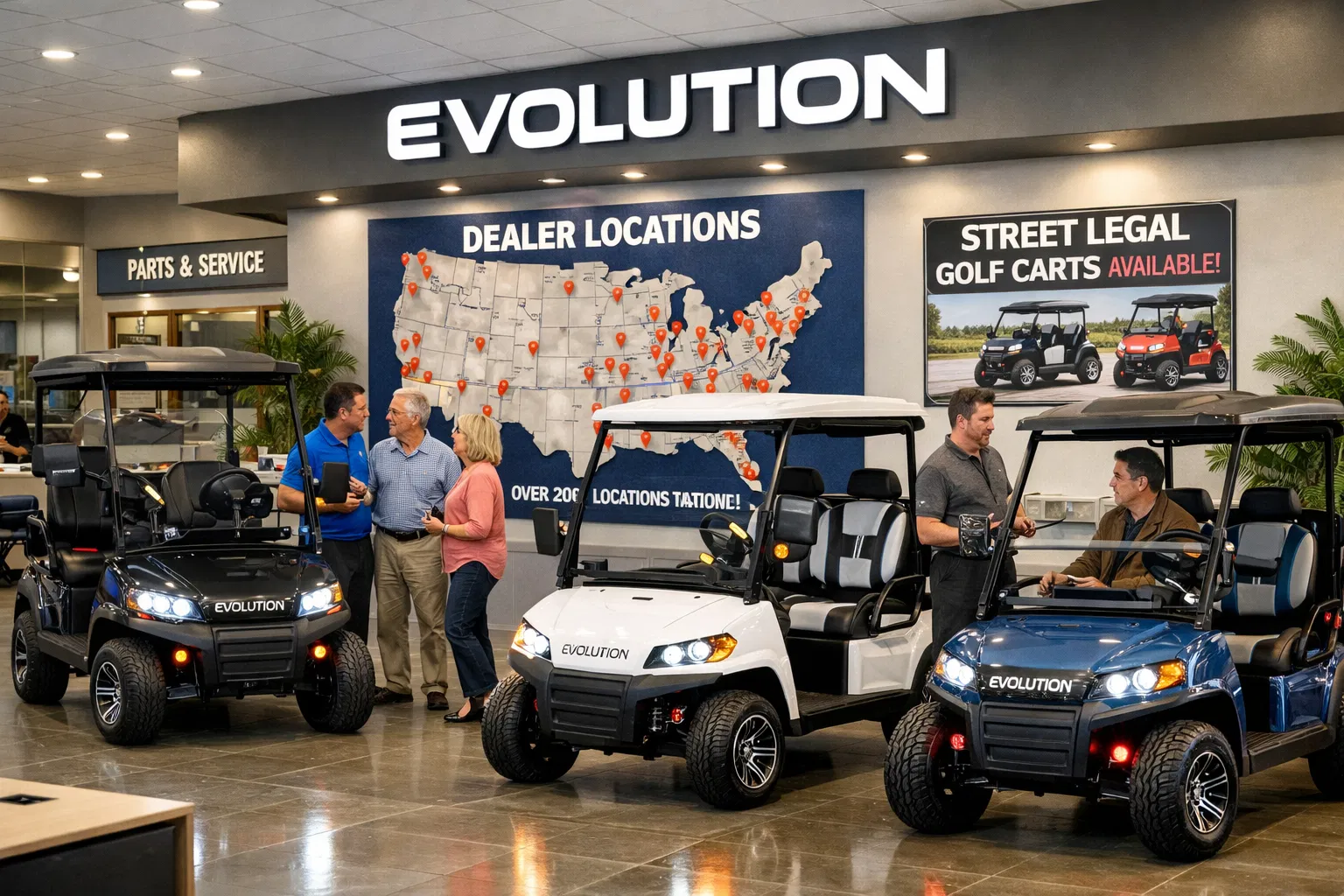 Where can I find dealers for advanced street-legal golf carts near me?